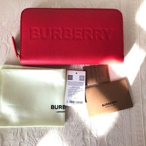 🆕New with tag 🔥 burberry Elmore zip around leather continental wallet